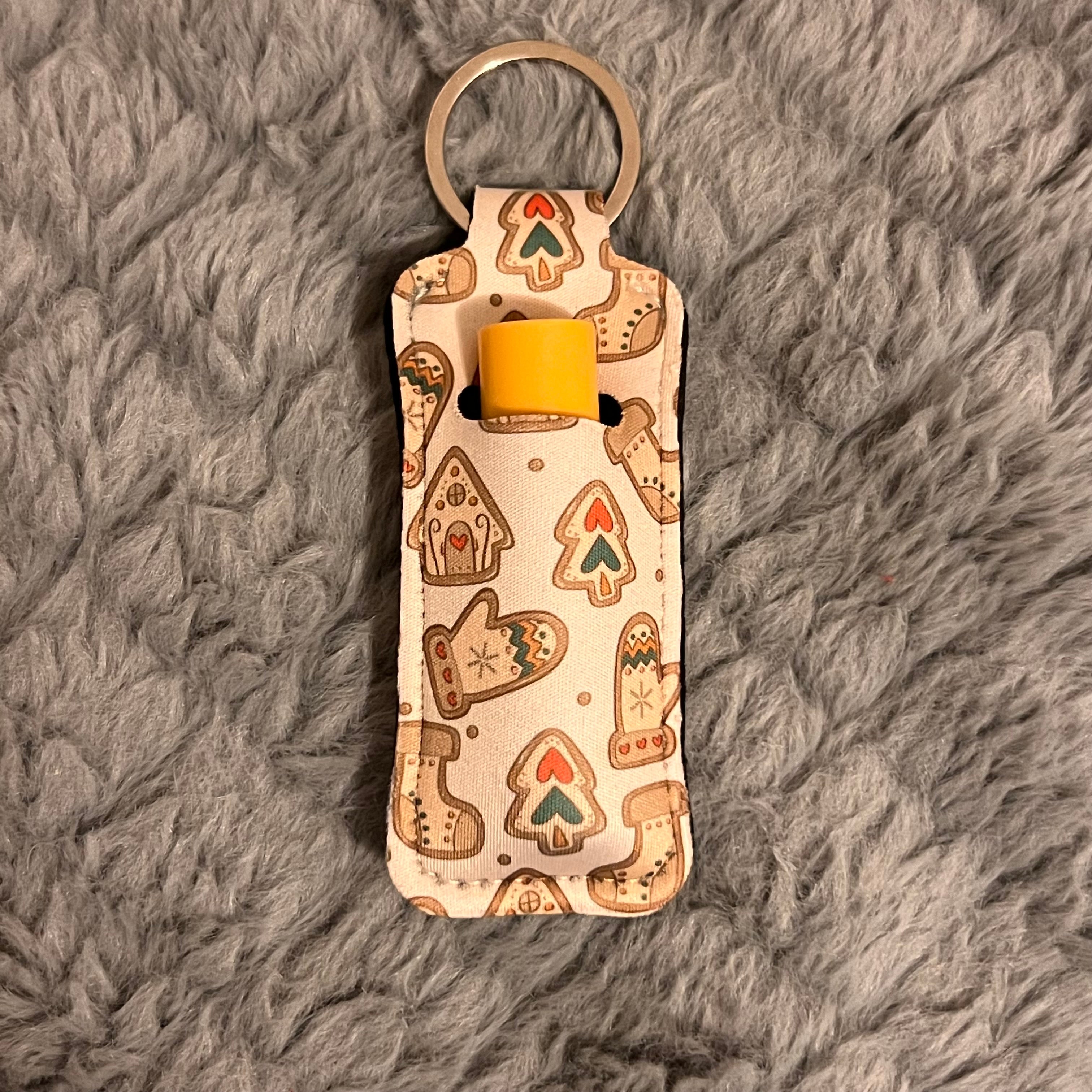 holiday keychain chapstick holders