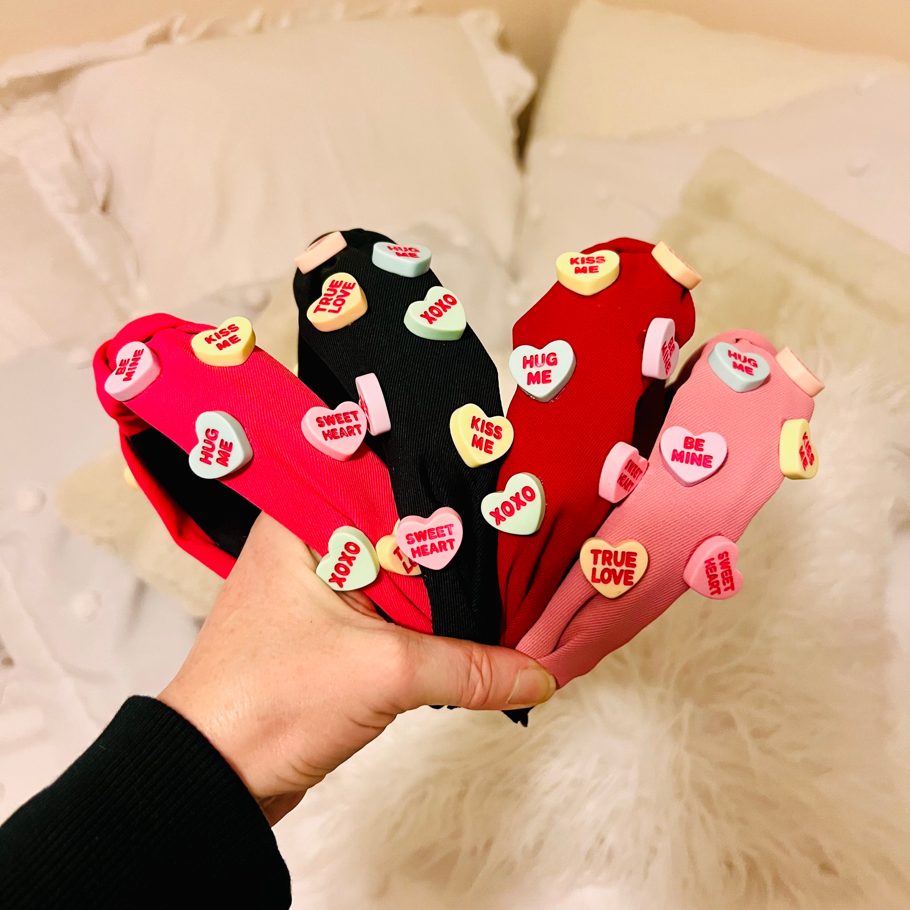 conversation heart headbands
