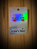 rhinestone cherry earrings