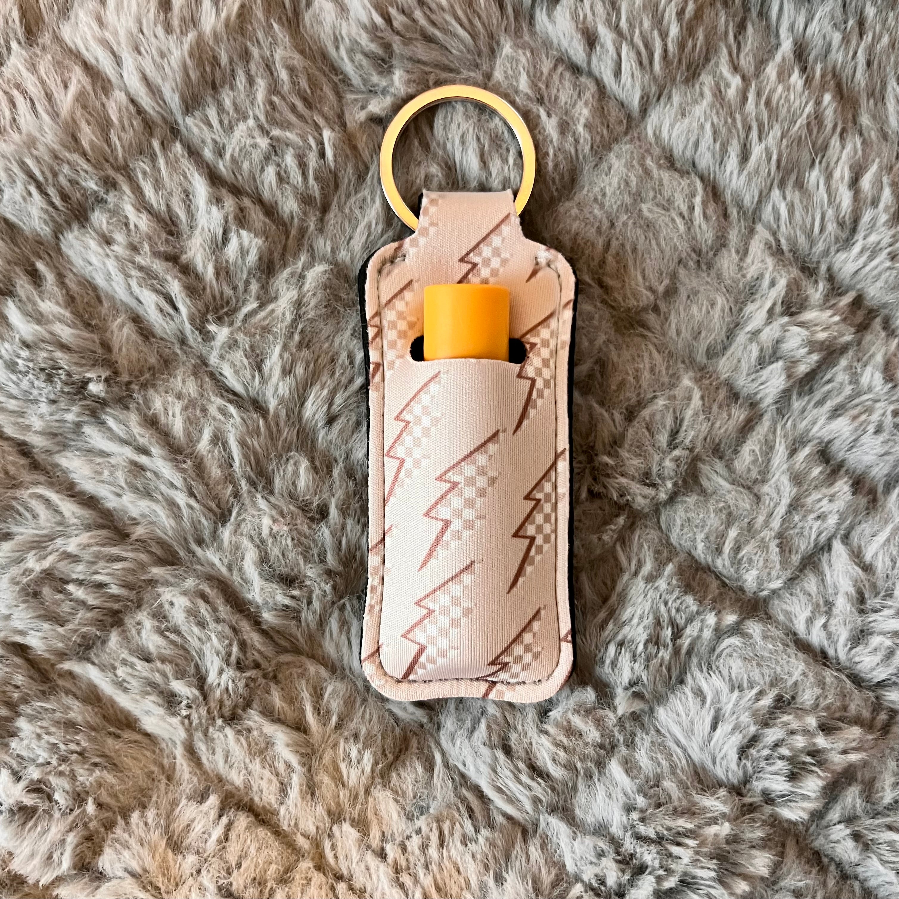 keychain chapstick holders