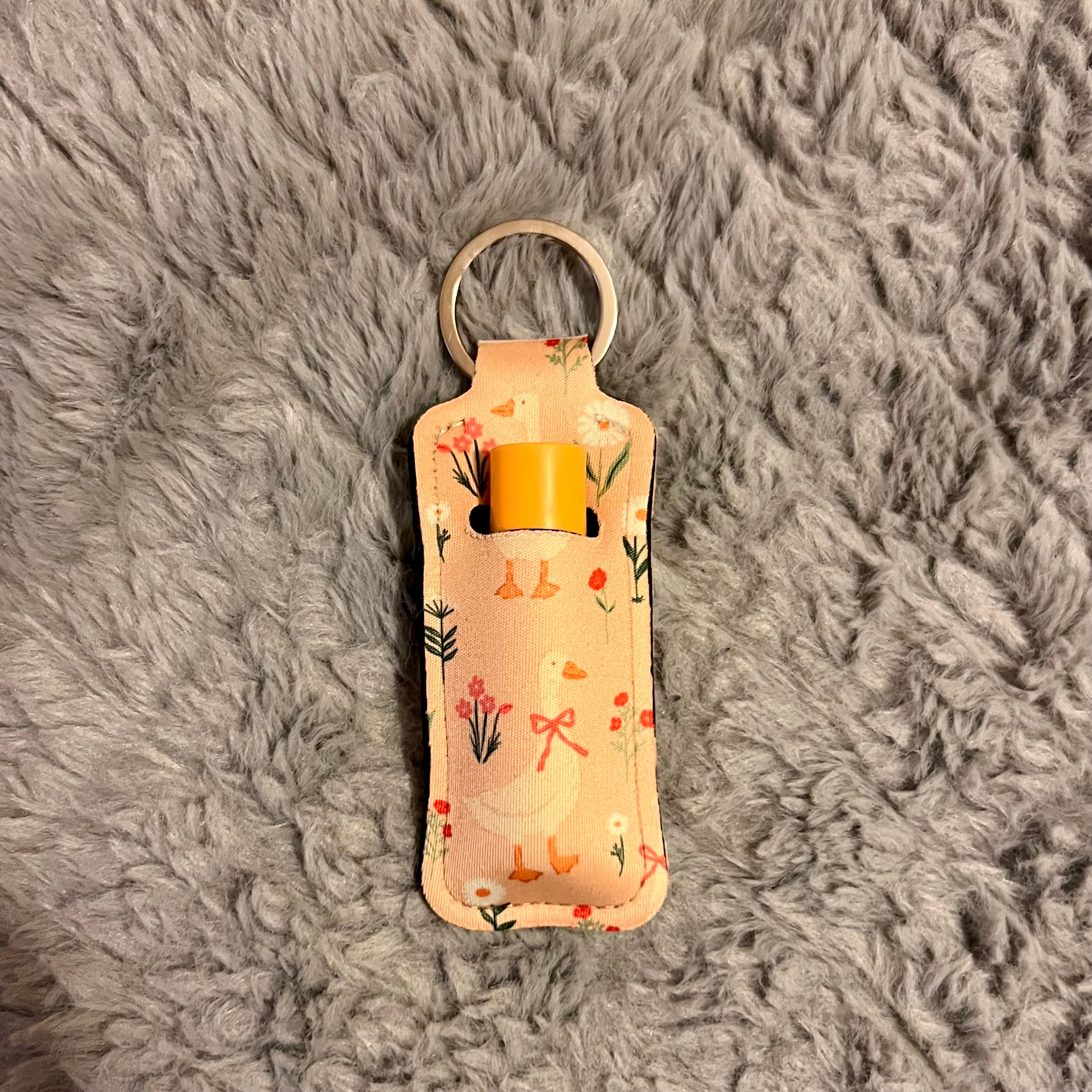 keychain chapstick holders