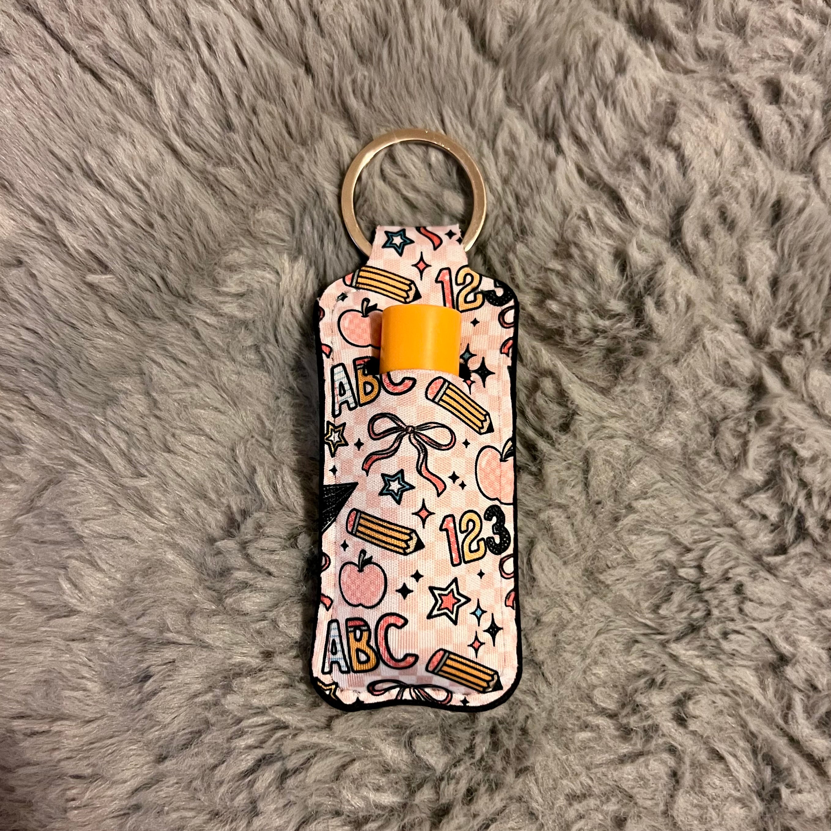 keychain chapstick holders