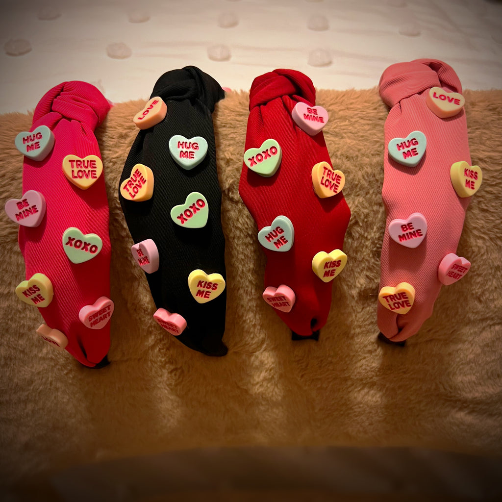 conversation heart headbands
