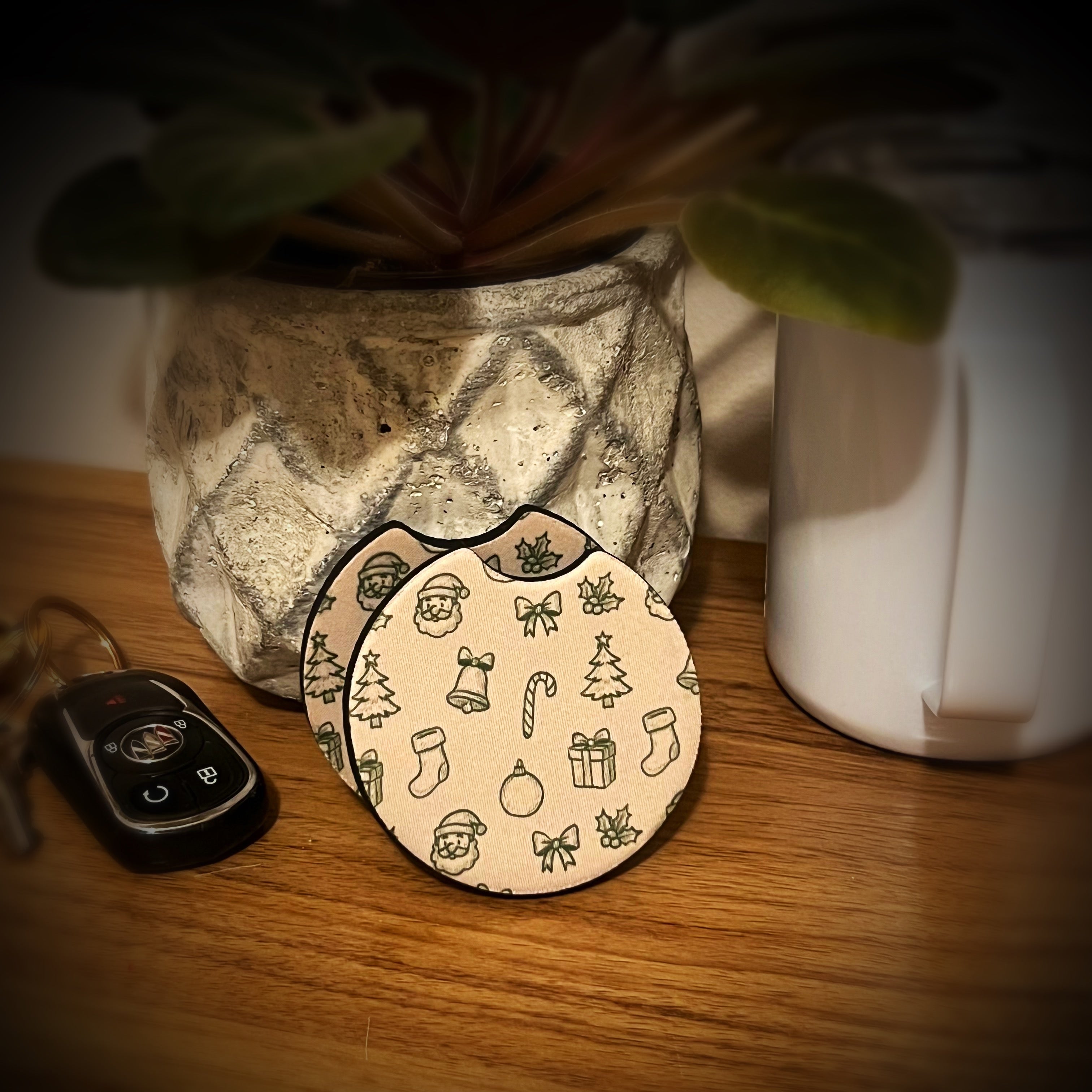 holiday car coasters