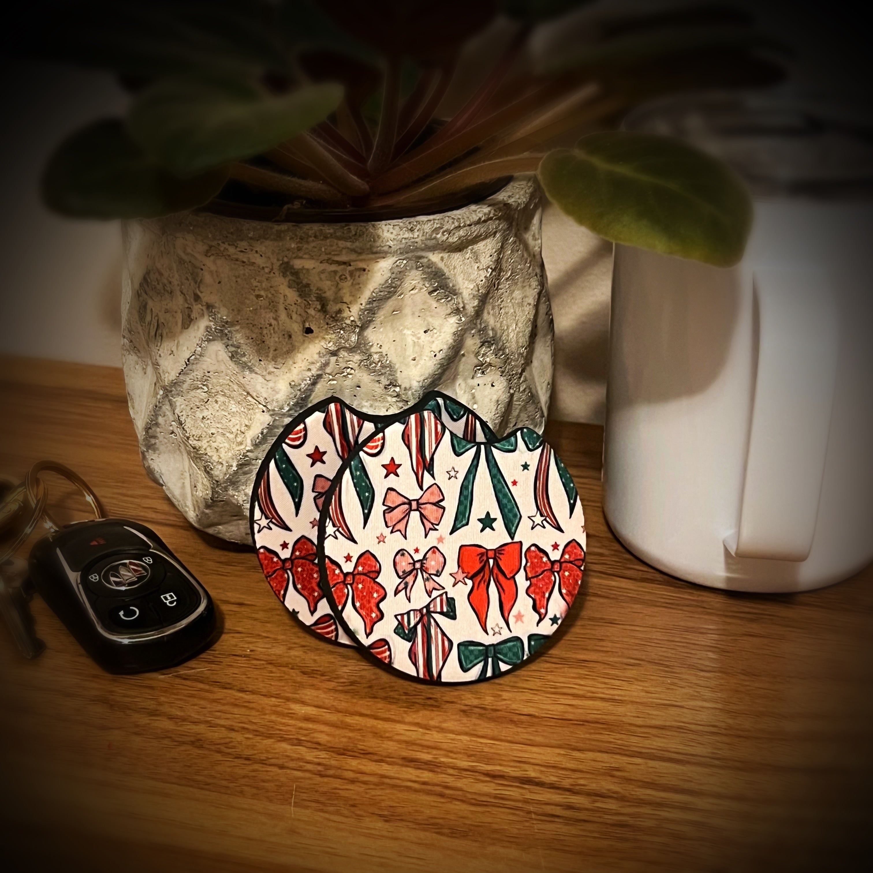 holiday car coasters