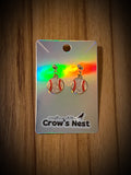 rhinestone baseball earrings