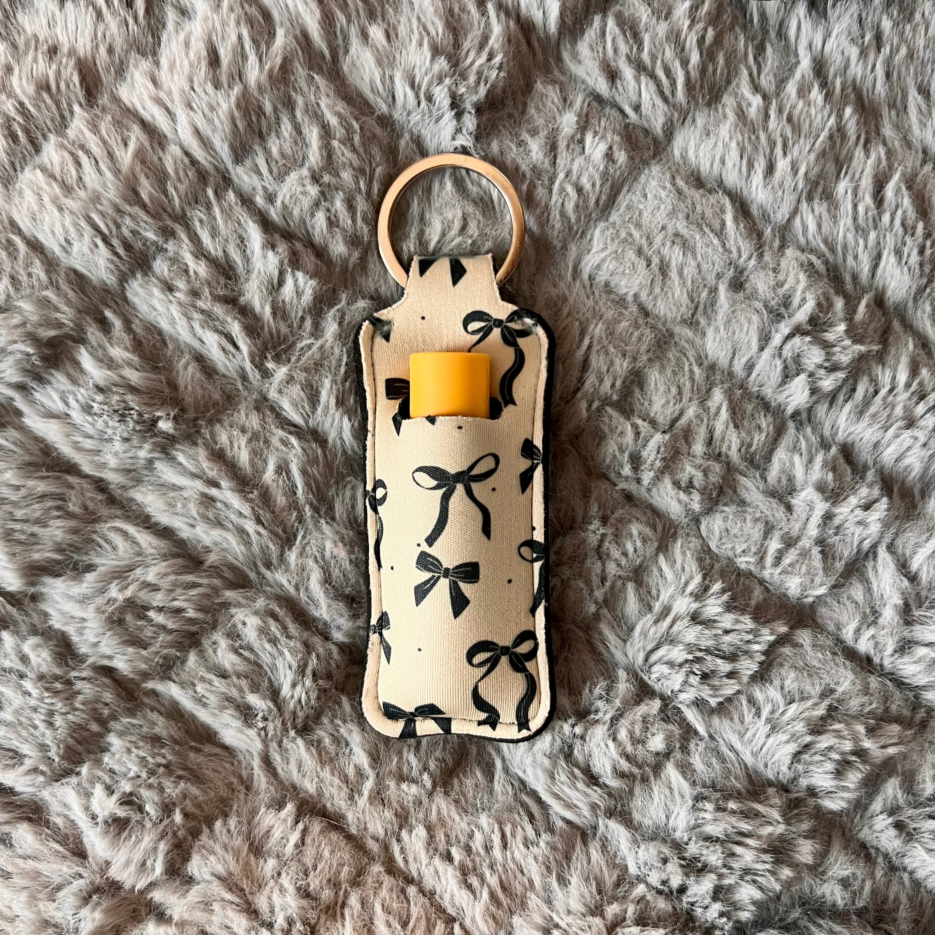 keychain chapstick holders