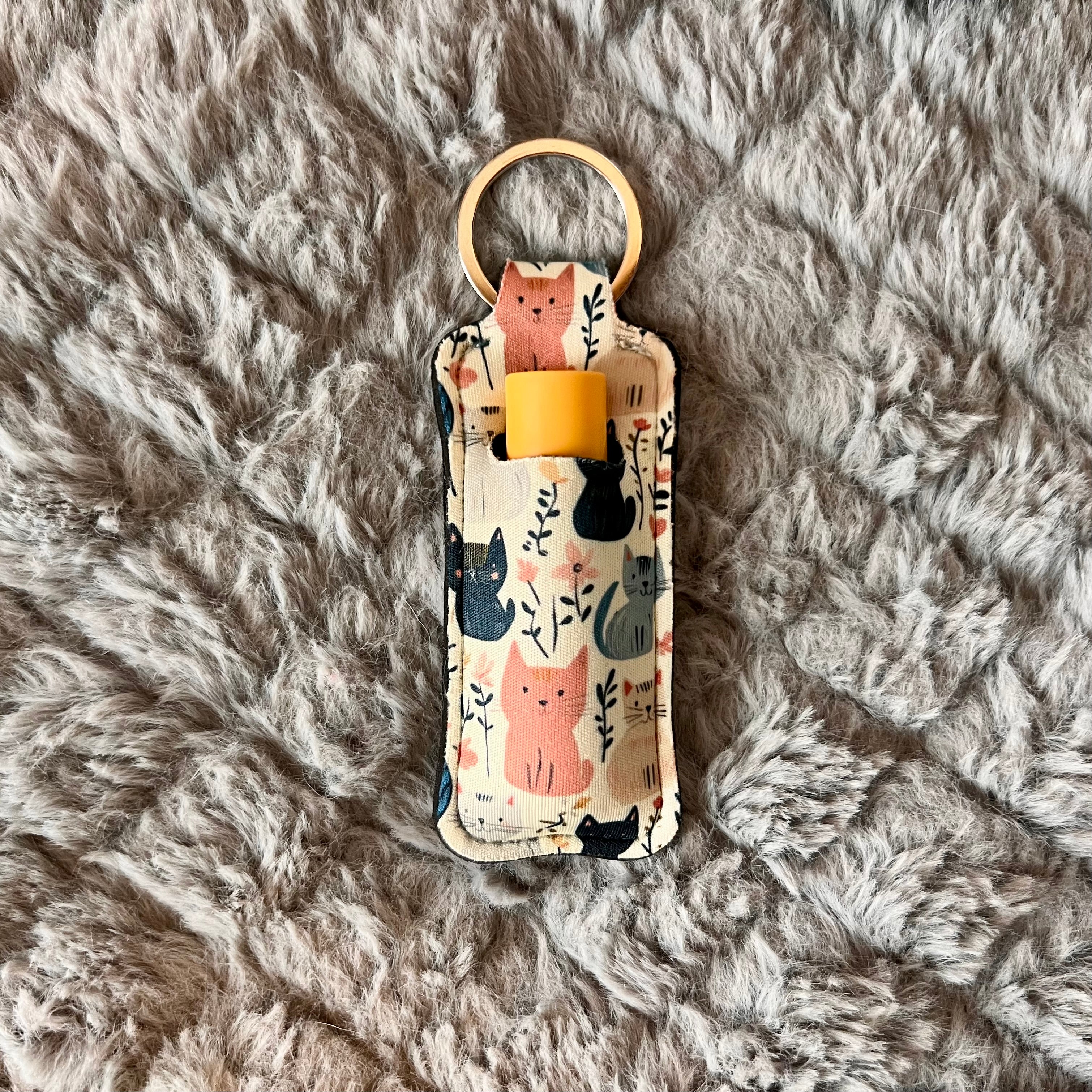 keychain chapstick holders