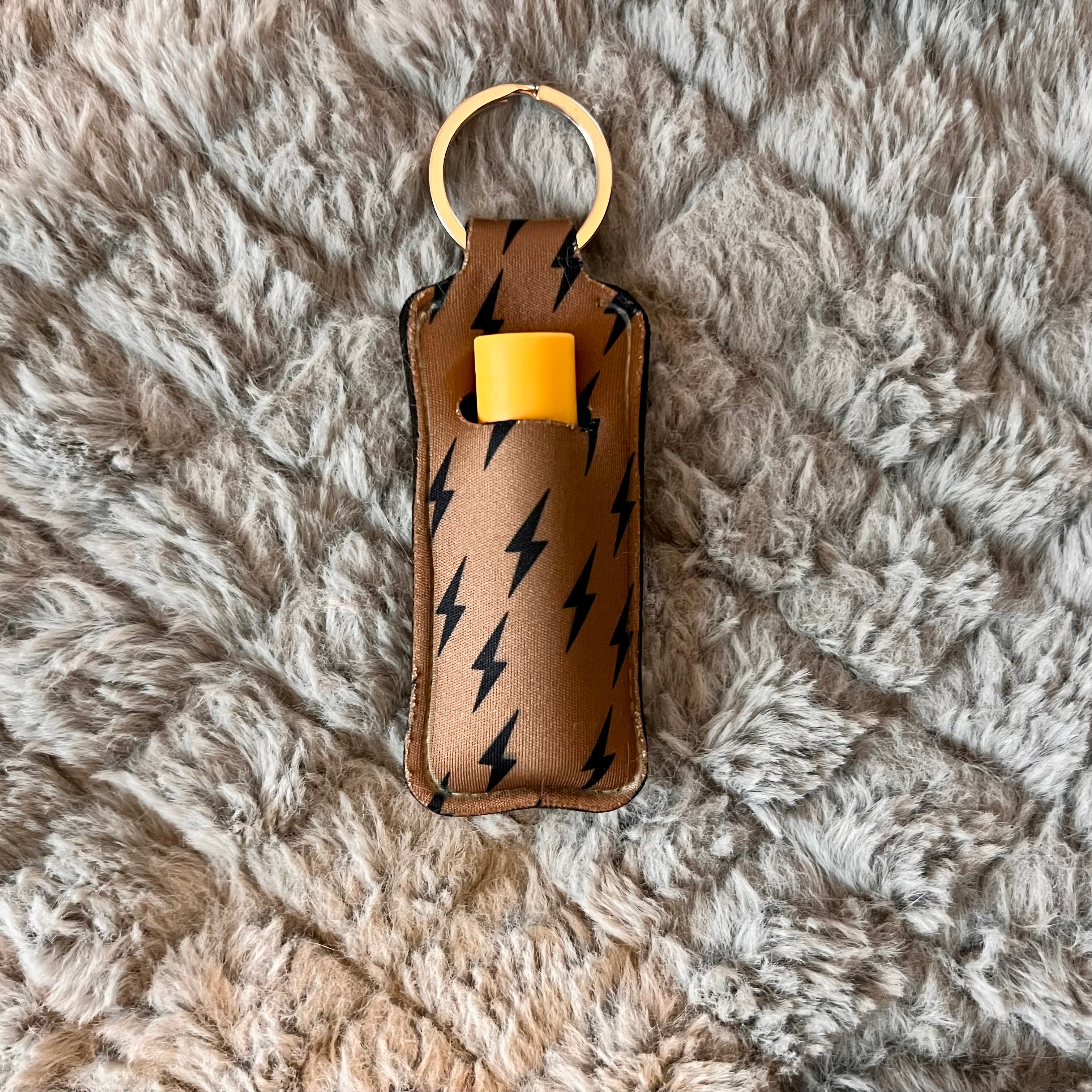 keychain chapstick holders