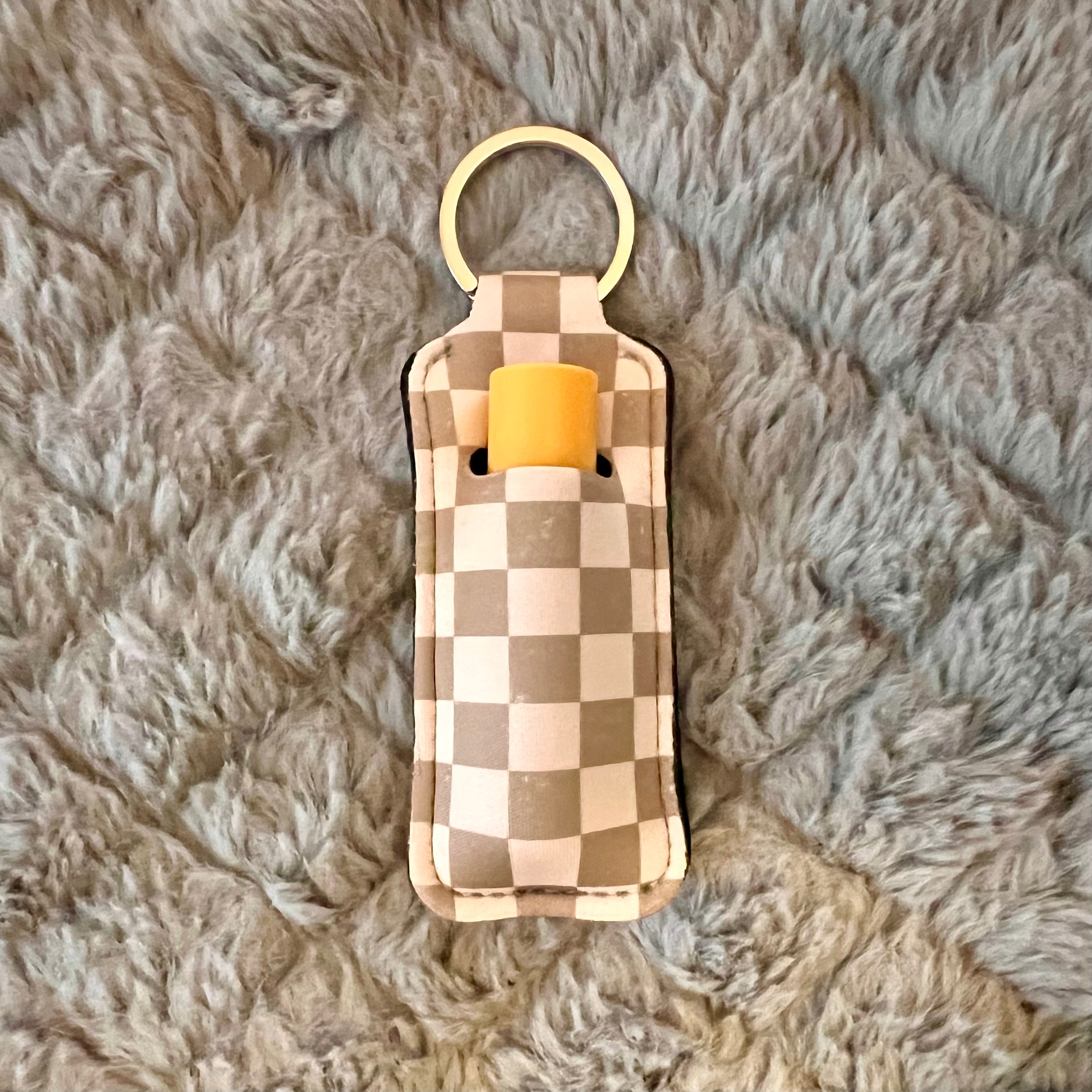 keychain chapstick holders