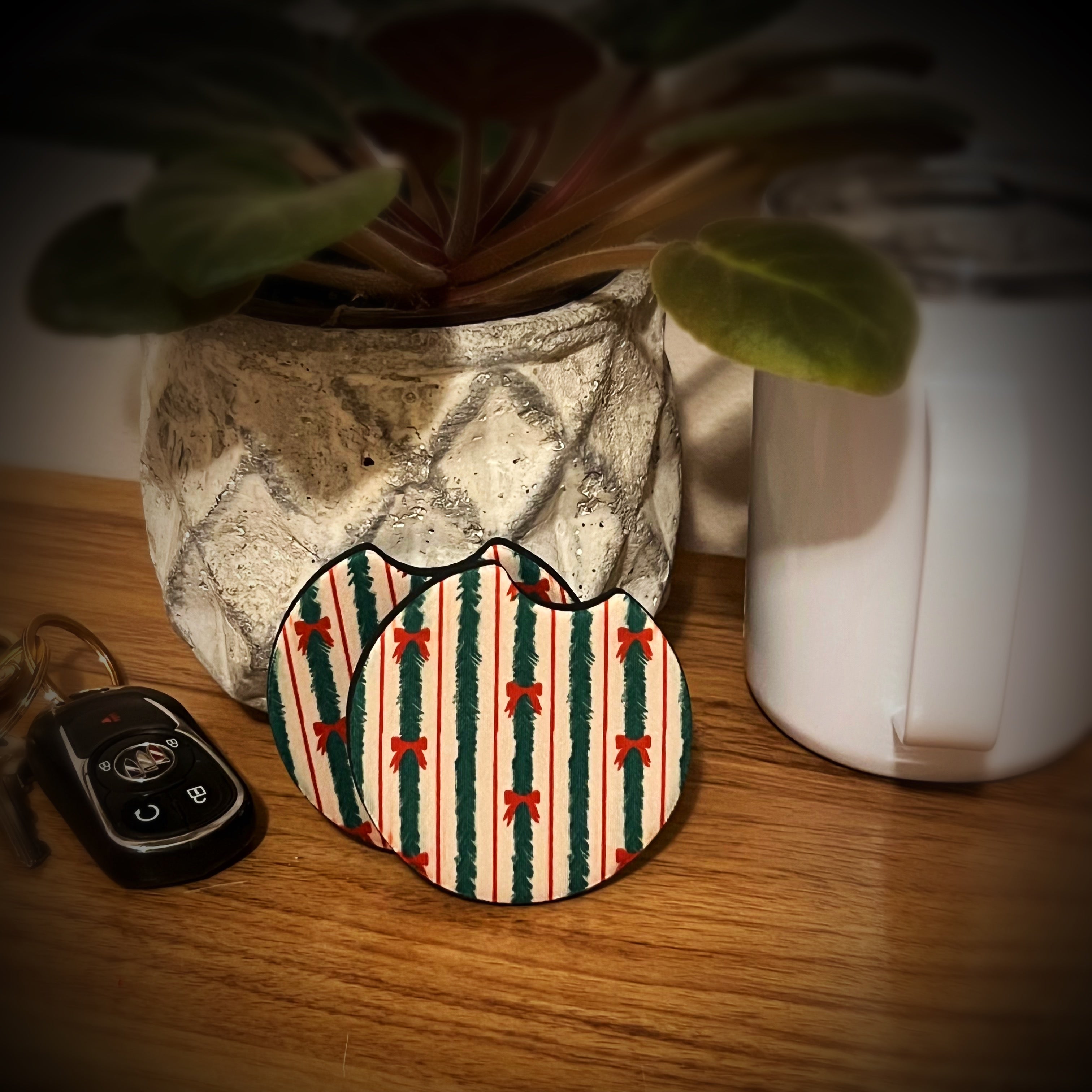 holiday car coasters