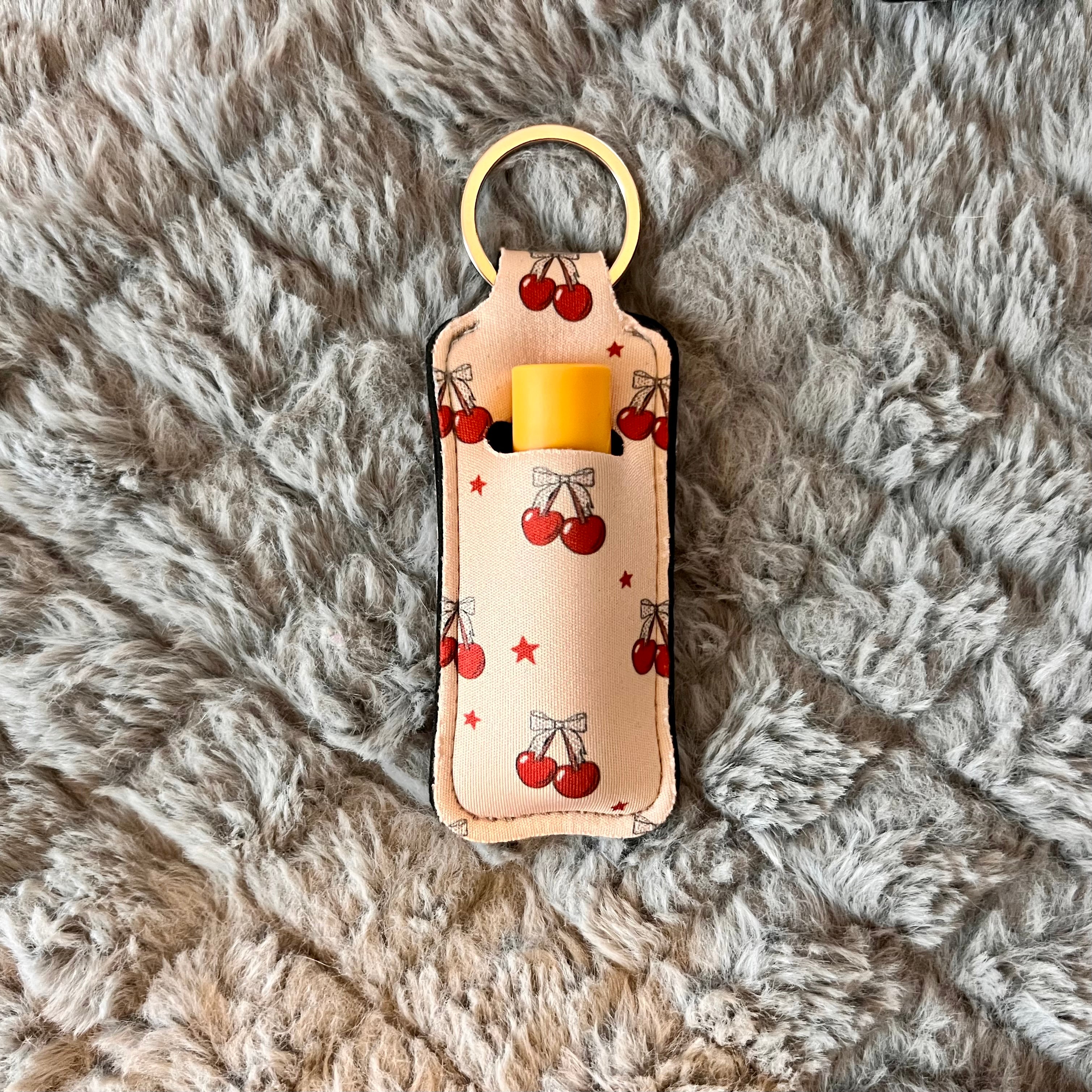 keychain chapstick holders