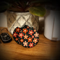 black floral coasters