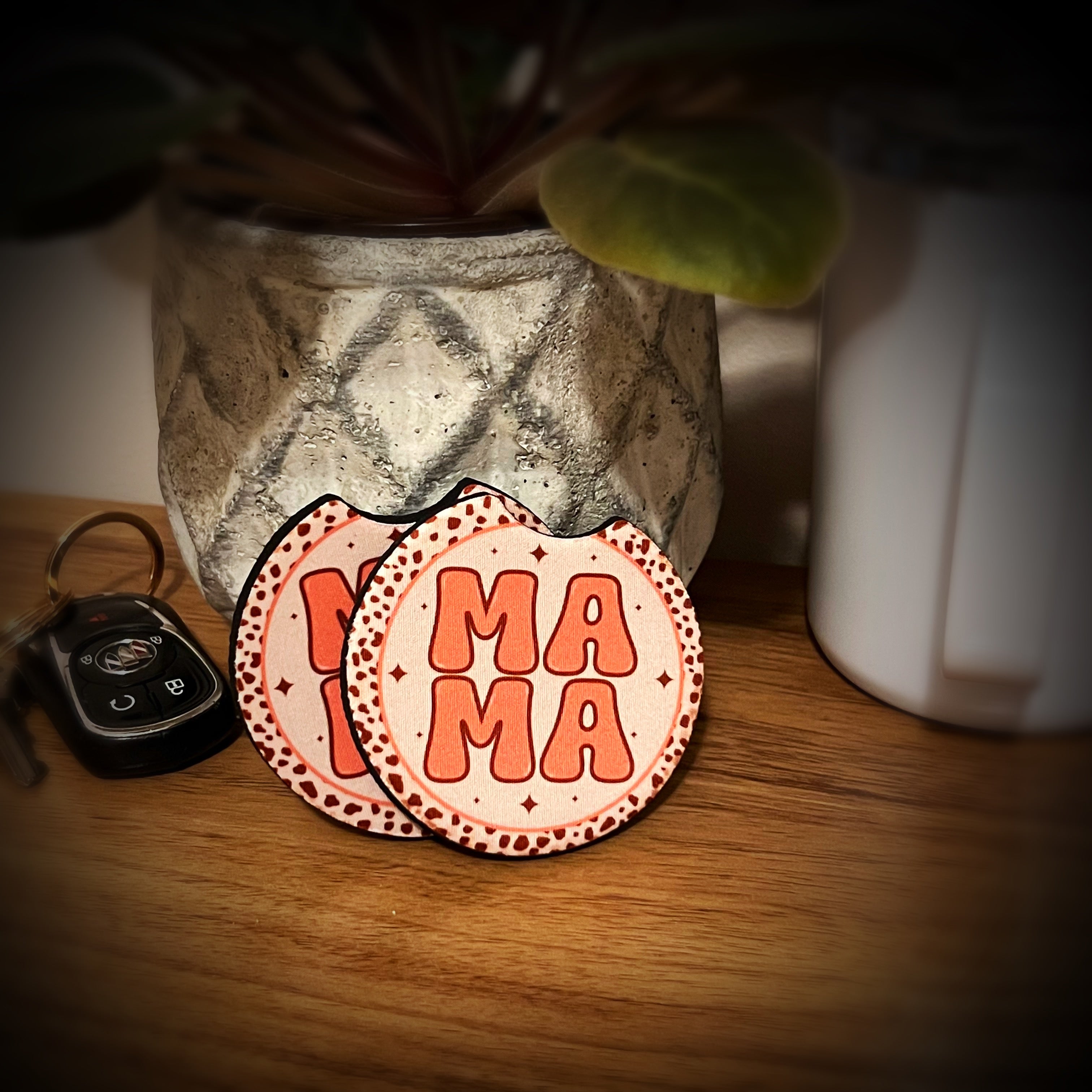 mama car coasters