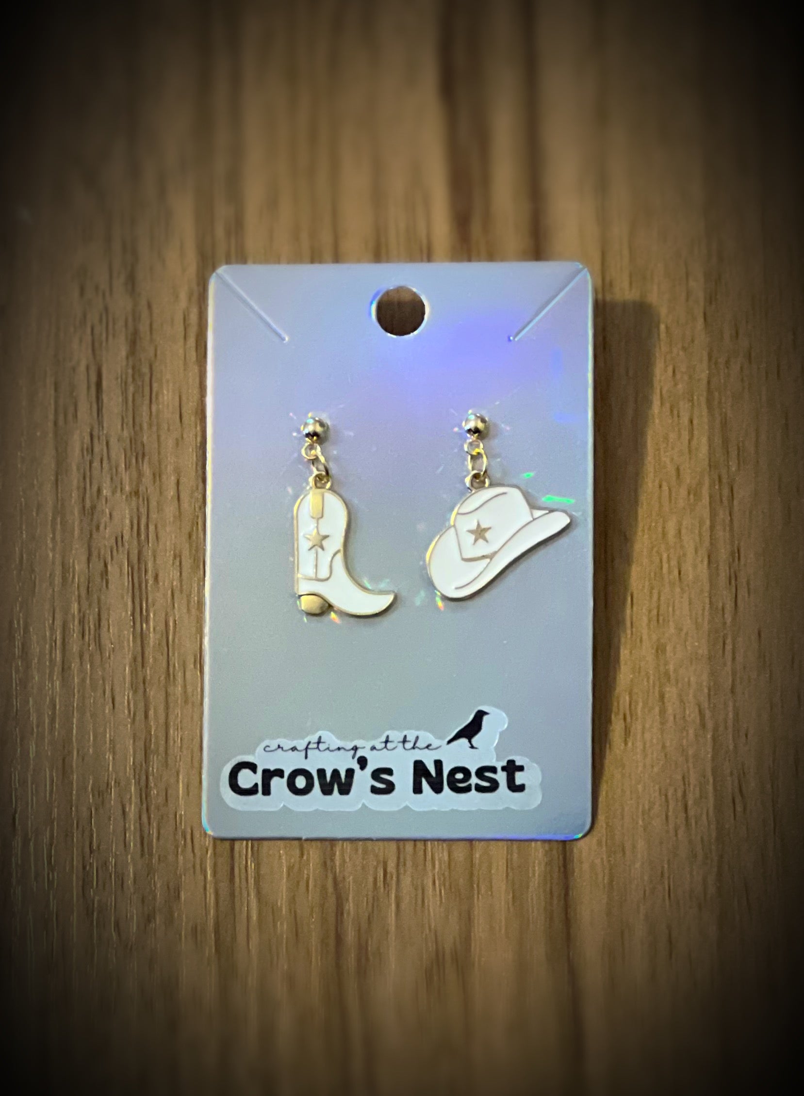 hat/boot earrings