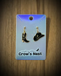 hat/boot earrings