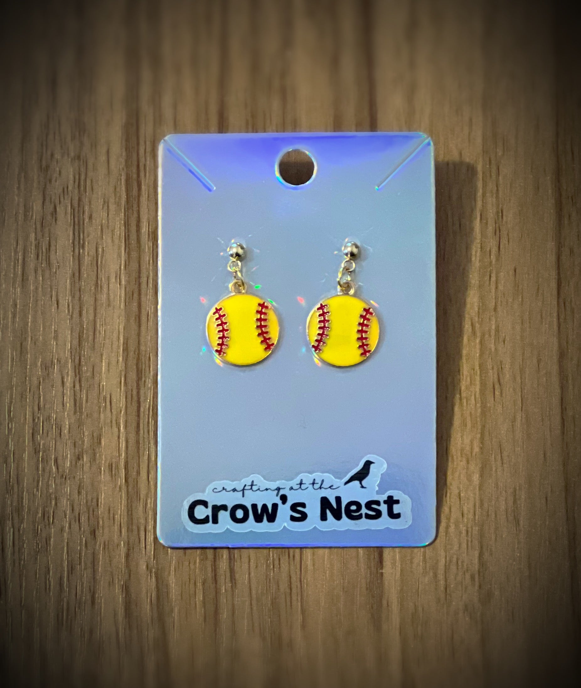 softball earrings
