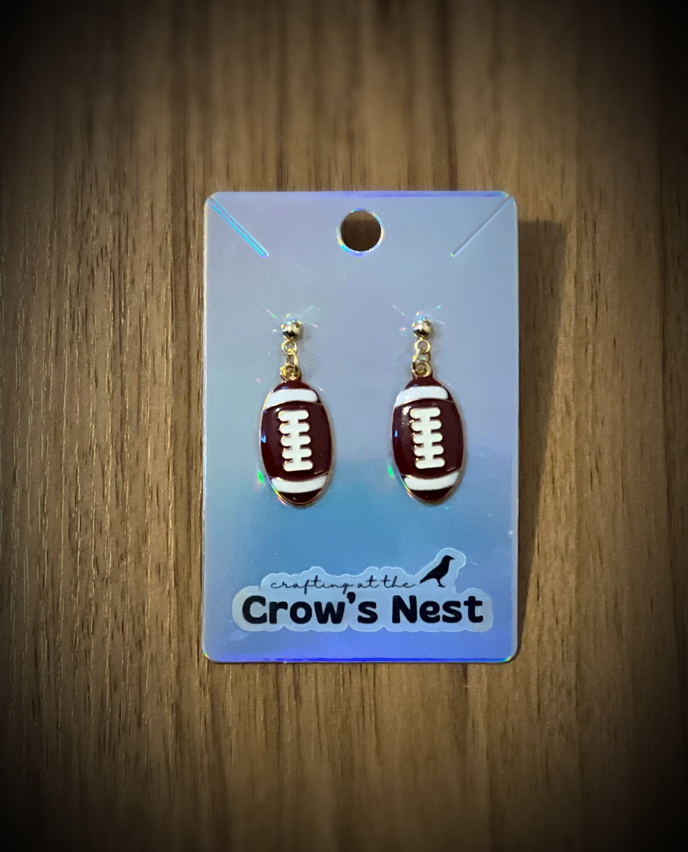 football earrings