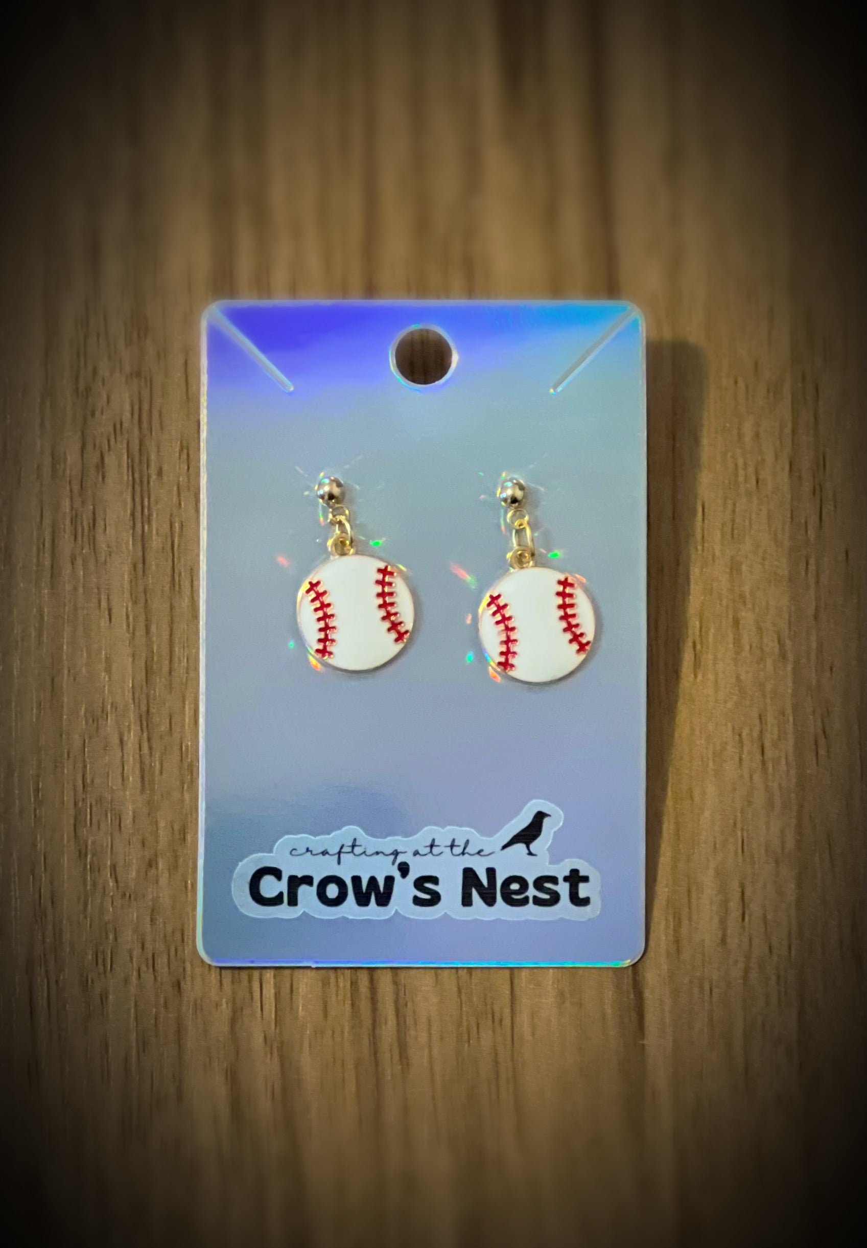 baseball earrings